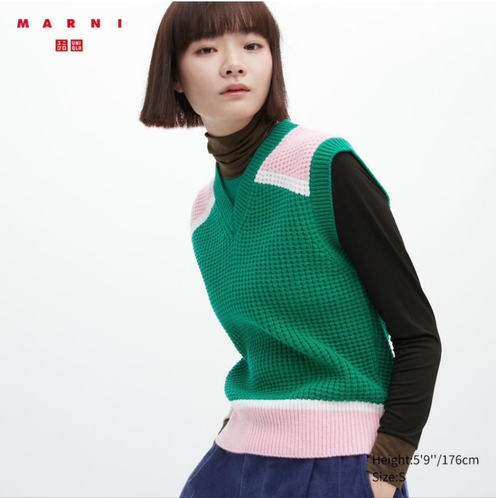 MARNI x Uniqlo Knitted V- Neck Vest